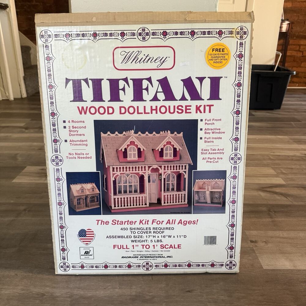 Vintage Whitney Tiffani Wood Dollhouse Never Used New Open Box